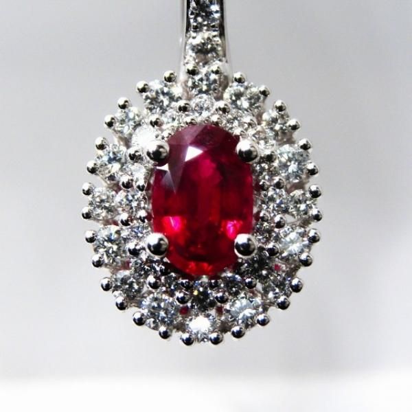 ピジョンブラッドカラールビー ダイヤモンドピアス R 1.34ct D ピジョンブラッドカラールビー ダイヤモンドピアス R 1.34ct D