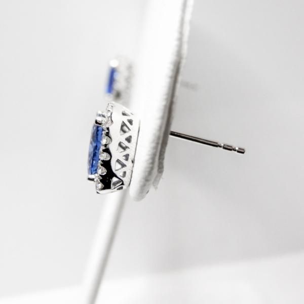 サファイア ダイヤモンドピアス SA 1.70ct D 0.36ct K18WG サファイア ダイヤモンドピアス SA 1.70ct D 0.36ct K18WG