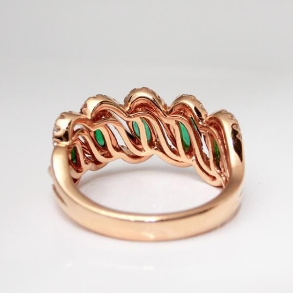 マーキスエメラルド ダイヤモンドバンドリング EM 0.92ct D 0.38 マーキスエメラルド ダイヤモンドバンドリング EM 0.92ct D 0.38