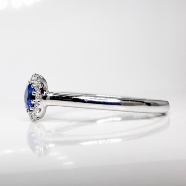 サファイア ダイヤモンドリング SA 0.40ct D 0.16ct K18WG サファイア ダイヤモンドリング SA 0.40ct D 0.16ct K18WG