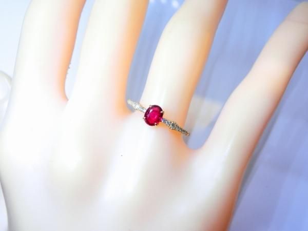 ルビー ダイヤモンドリング R 0.45ct D 0.10ct K18YG C-LINE ルビー ダイヤモンドリング R 0.45ct D 0.10ct K18YG C-LINE