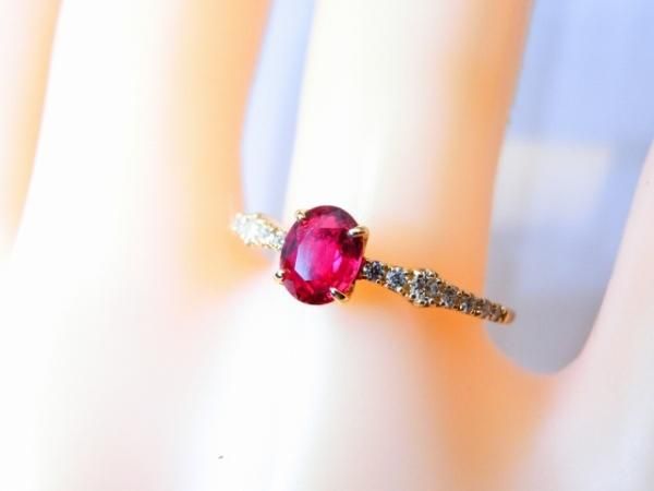 ルビー ダイヤモンドリング R 0.45ct D 0.10ct K18YG C-LINE ルビー ダイヤモンドリング R 0.45ct D 0.10ct K18YG C-LINE