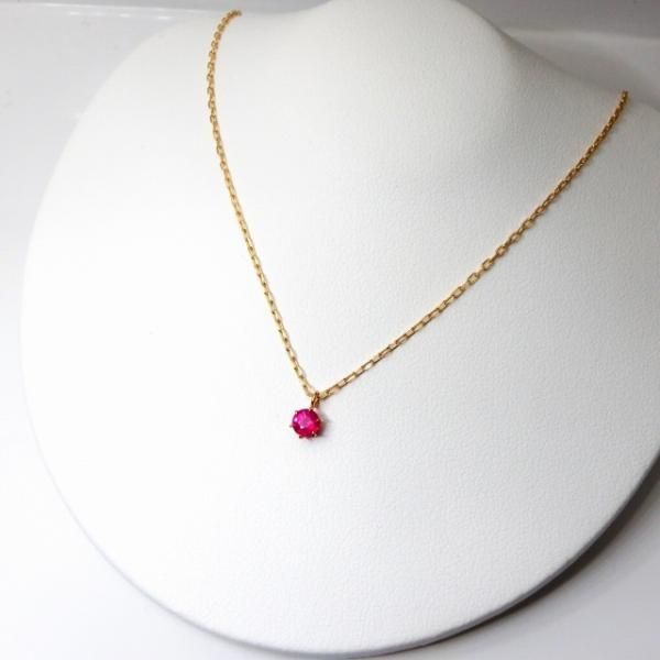 ルビーネックレス R 0.23ct 40cm K18YG ルビーネックレス R 0.23ct 40cm K18YG