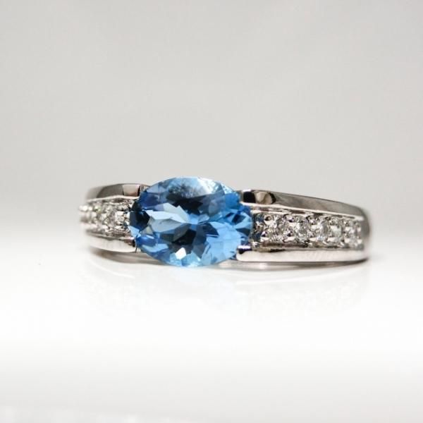 Pt900 天然 アクアマリン2.37ct ダイヤ0.02ct リング Pt900 天然 アクアマリン2.37ct ダイヤ0.02ct リング