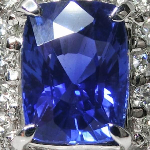 高品質☆非加熱　大粒 2.87ct ブルーサファイアダイヤリング　pt900