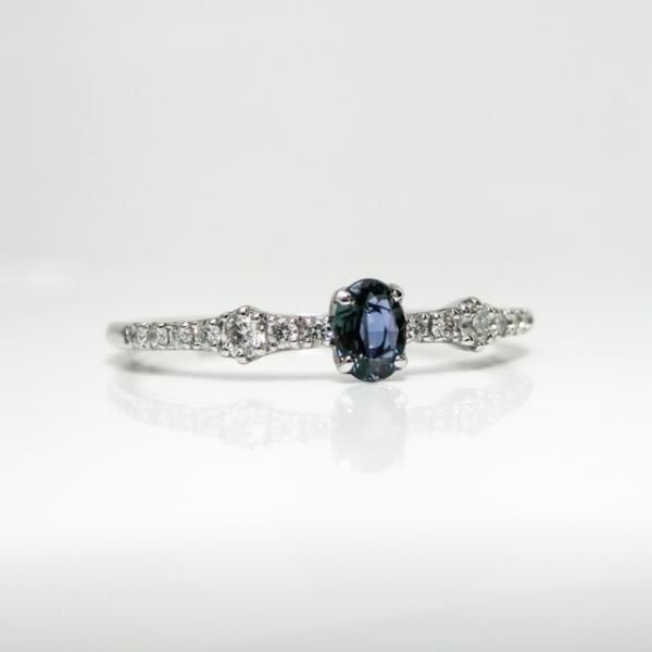 アレキサンドライト ダイヤモンドリング AX 0.14ct D 0.10ct Pt900 アレキサンドライト ダイヤモンドリング AX 0.14ct D 0.10ct Pt900