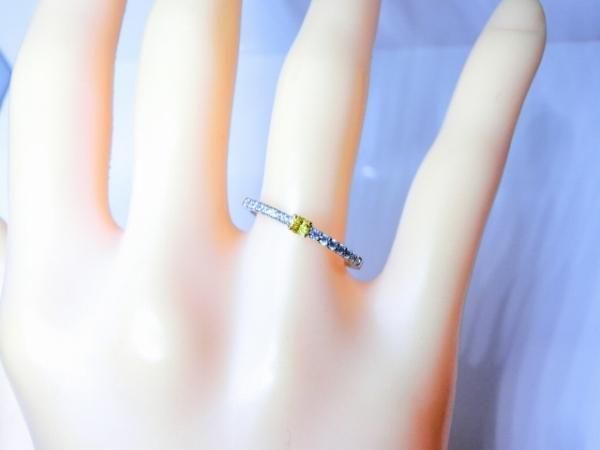 ファンシービビッドイエローダイヤモンド H&Cダイヤモンドハーフ