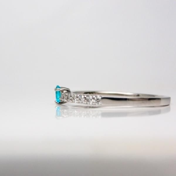 ブラジル産パライバトルマリン ダイヤモンドリング PA 0.057ct D