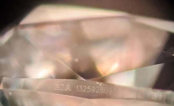 Dカラークッションシェイプダイヤモンドリング D 0.54ct D-IF D
