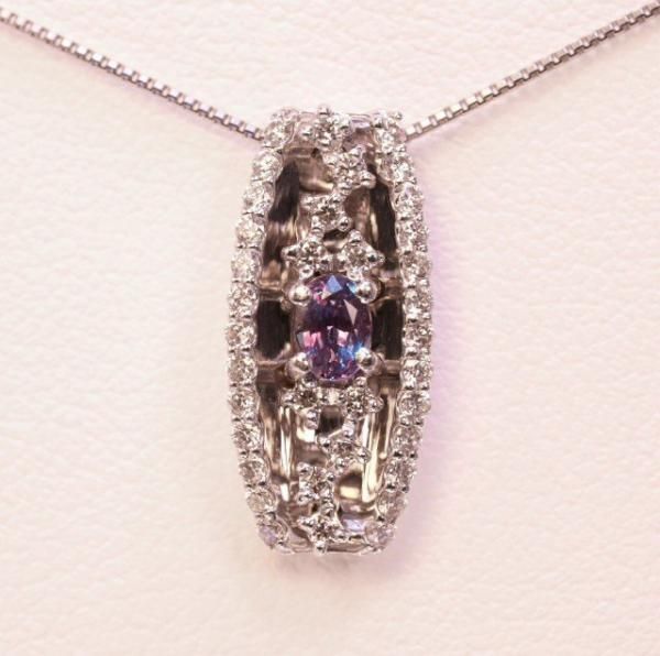 쥭ɥ饤 ɥͥå쥹 AX 0.22ct D 0.28ct 45cm Pt900 и̽ 