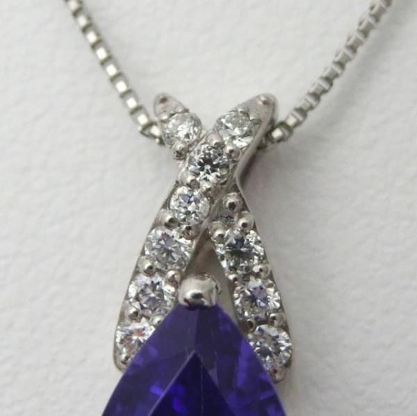 ペアシェイプタンザナイト ダイヤモンドネックレス TA 2.31ct D ペアシェイプタンザナイト ダイヤモンドネックレス TA 2.31ct D