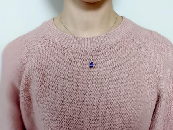 ペアシェイプタンザナイト ダイヤモンドネックレス TA 2.31ct D ペアシェイプタンザナイト ダイヤモンドネックレス TA 2.31ct D