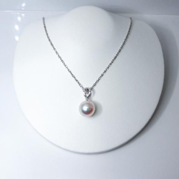 特選あこや真珠 ダイヤモンドネックレス P 9.05mm D 0.03ct 45cm 特選あこや真珠 ダイヤモンドネックレス P 9.05mm D 0.03ct 45cm