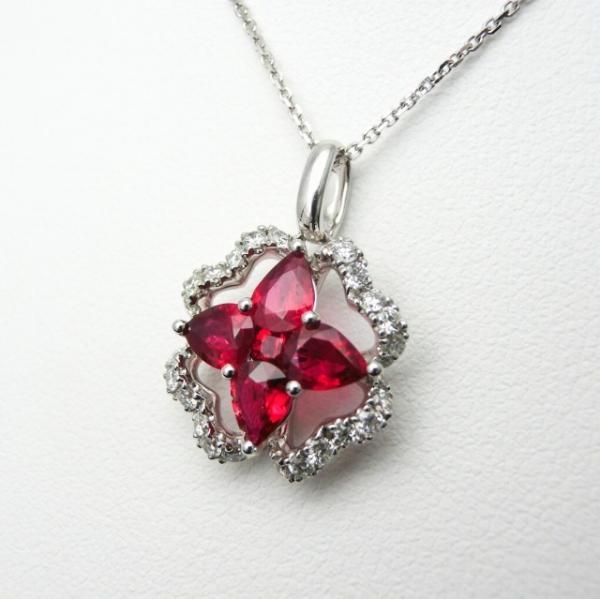 ԥ֥åɥ顼ӡ ɥͥå쥹 R 1.27ct D 0.41ct 45cm K18WG