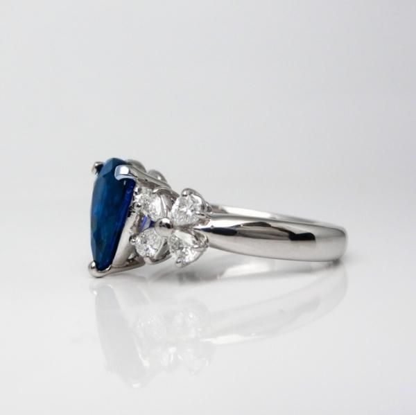サファイア＆ダイヤモンドリング高品質 特選ロイヤルブルーカラーサファイア ダイヤモンドリング SA 2.054ct D
