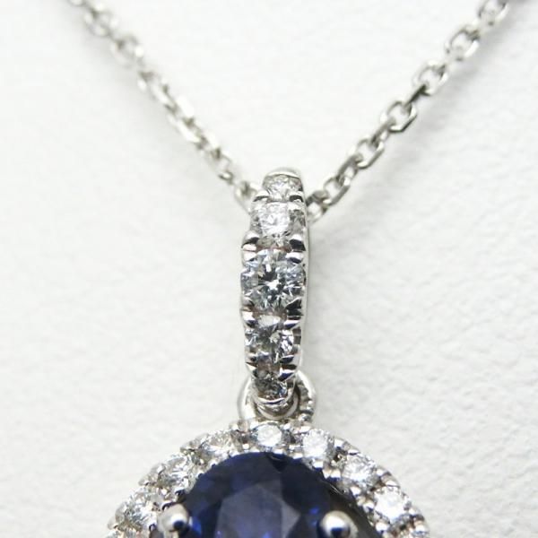 サファイア ダイヤモンドネックレス SA 1.67ct D 0.33ct 45cm K18WG ...