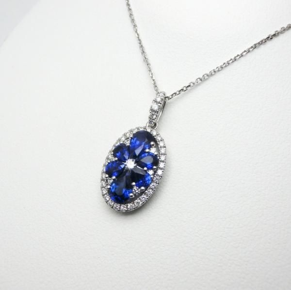 ぴあの　アンブローズ　Ptサファイア　ダイヤモンドペンダント ぴあの様専用 アンブローズ Ptサファイア ダイヤモンド