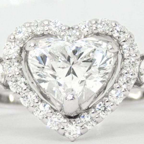 ハートシェイプダイヤモンドリング D 1.01ct D-SI1 D 0.32ct ハートシェイプダイヤモンドリング D 1.01ct D-SI1 D 0.32ct