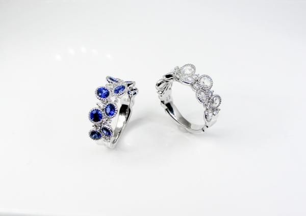 サファイア ダイヤモンドリング SA 2.06ct D 0.37ct K18WG