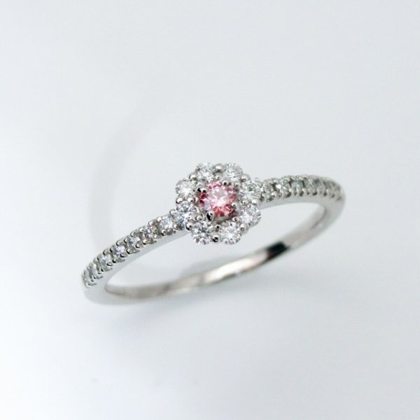 ダイアモンドの指輪/RING/F.P.PINK/0.071 /0.17  ct.