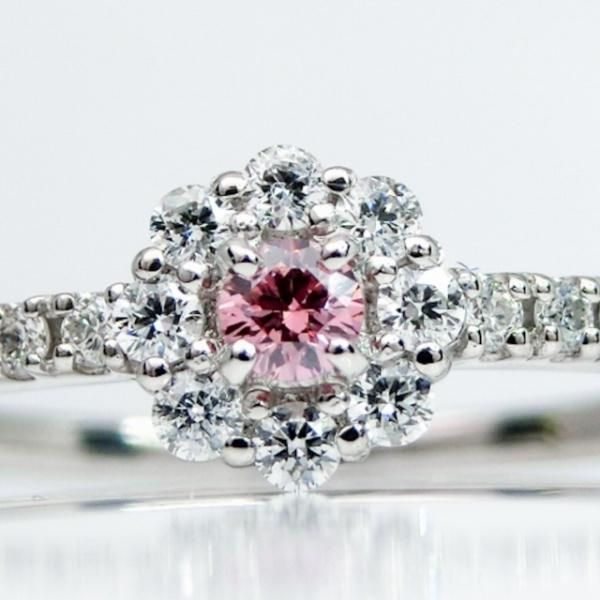 インテンスピンクダイヤモンド H&Cダイヤモンドリング D 0.042ct インテンスピンクダイヤモンド H&Cダイヤモンドリング D 0.042ct