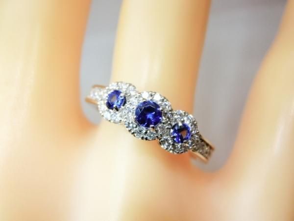 ベニトアイト ダイヤモンドリング BI 0.27ct D 0.27ct Pt900 日独宝石