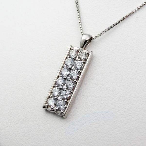 バーデザイン ダイヤモンドネックレス D 1.00ct 45cm Pt900 日独 バーデザイン ダイヤモンドネックレス D 1.00ct 45cm Pt900 日独