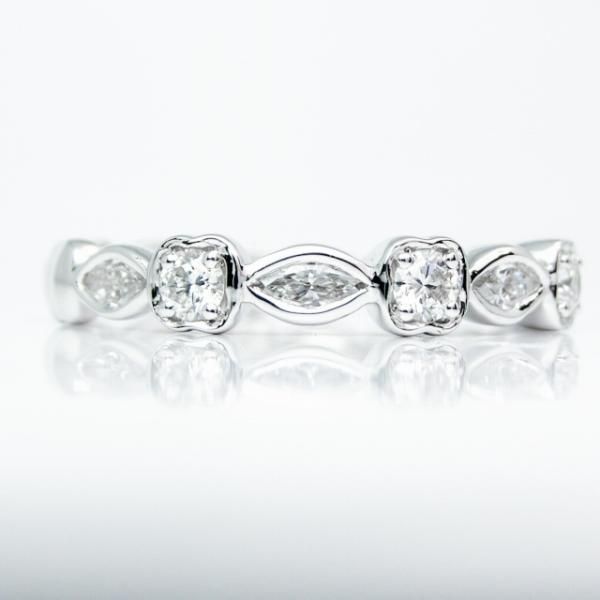 マーキスカットダイヤモンドハーフエタニティリング D 0.33ct
