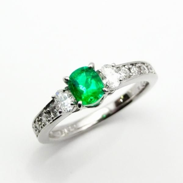 ӥΥ󥪥륨 ɥ EM 0.32ct D 0.33ct Pt900 GIA̽ 