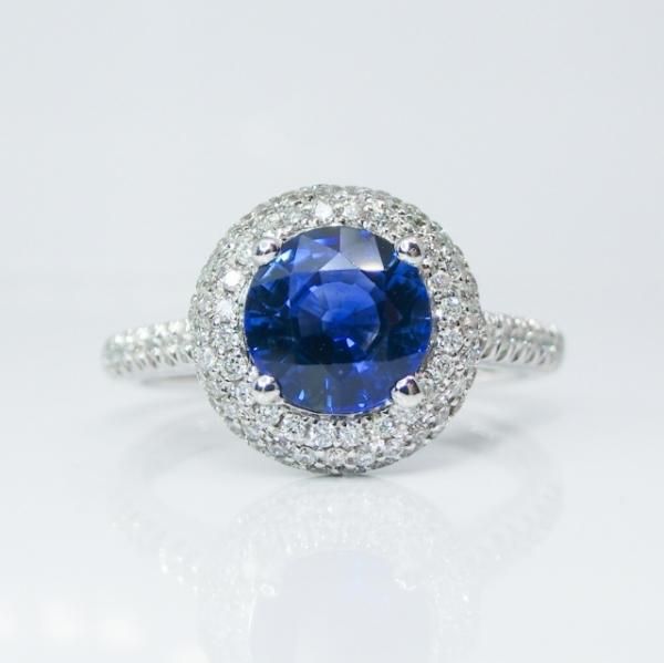 サファイア マイクロセッティングダイヤモンドリング SA1.42ct D サファイア マイクロセッティングダイヤモンドリング SA1.42ct D