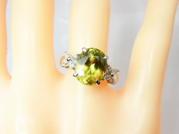 スフェーン マーキスカットダイヤモンドリング SH 3.74ct D 0.23
