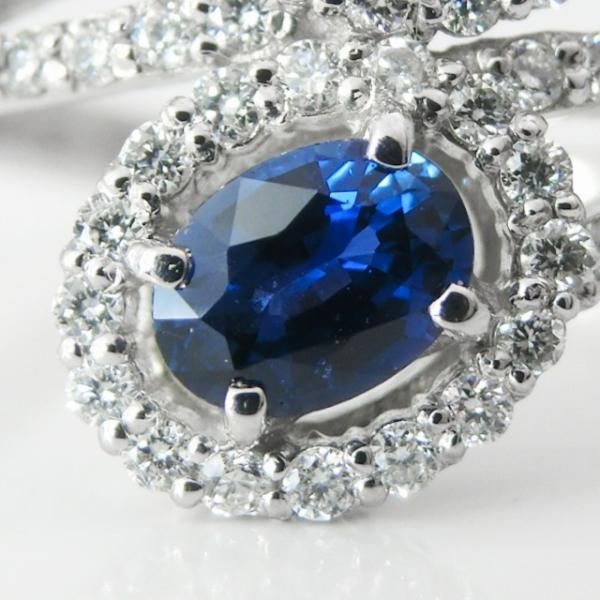 非加熱サファイア ダイヤモンドリング SA 0.35ct D 0.311ct E 非加熱サファイア ダイヤモンドリング SA 0.35ct D 0.311ct E