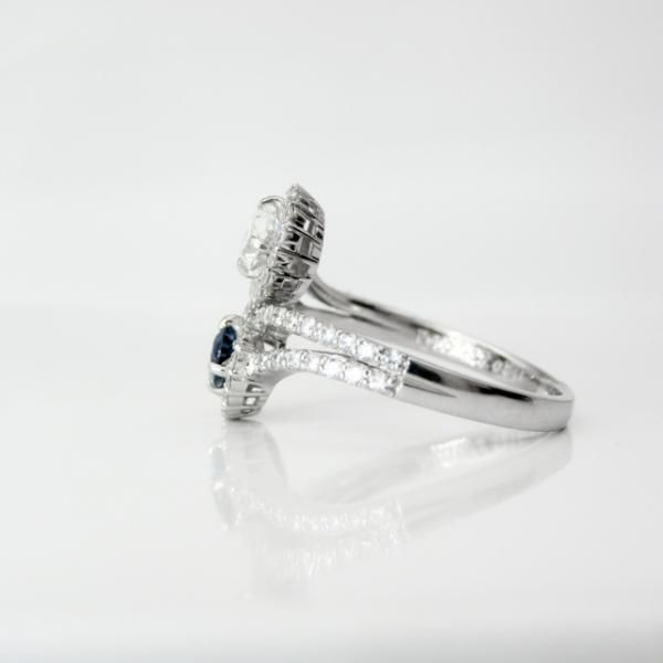 非加熱サファイア ダイヤモンドリング SA 0.35ct D 0.311ct E 非加熱サファイア ダイヤモンドリング SA 0.35ct D 0.311ct E