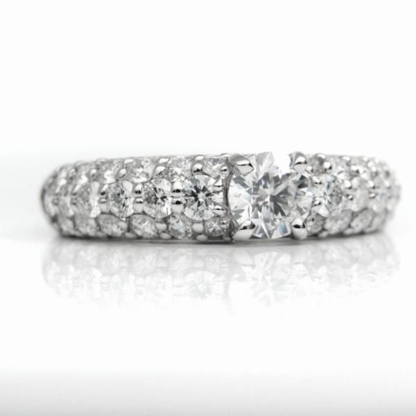 Dカラーダイヤモンド H&Cダイヤモンドパヴェリング D 0.281ct D Dカラーダイヤモンド H&Cダイヤモンドパヴェリング D 0.281ct D