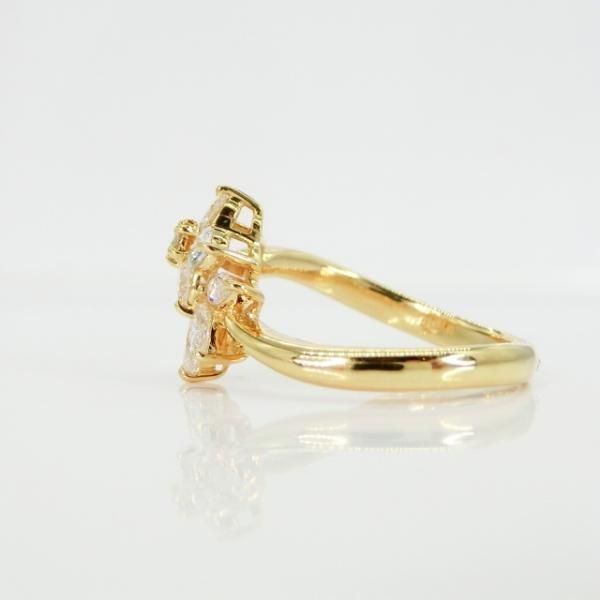マーキスカットダイヤモンドリング D0.70ct K18YG C-LINE JGGC マーキスカットダイヤモンドリング D0.70ct K18YG C-LINE JGGC
