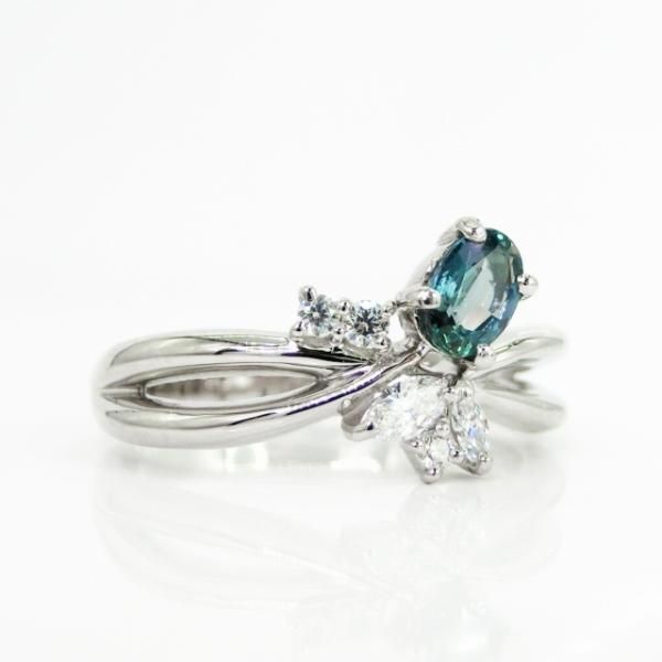 ブラジル産アレキサンドライト ダイヤモンドリング AX 0.32ct D
