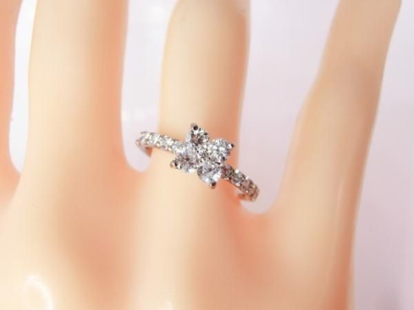 #11 Pt900 デザイン リング ☆ ダイヤモンド 0.07ct ▼