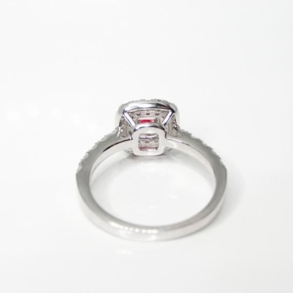 レッドベリル ダイヤモンドリング BIX 0.253ct D 0.53ct Pt900 レッドベリル ダイヤモンドリング BIX 0.253ct D 0.53ct Pt900