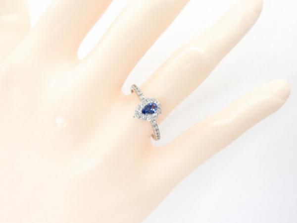ベニトアイト ダイヤモンドリング BI 0.25ct D 0.30ct Pt900 日