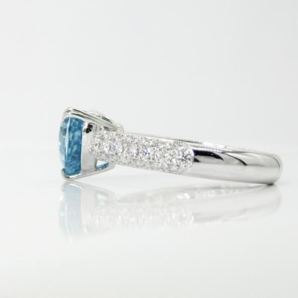 ブルージルコン ダイヤモンドリング ZI 3.49ct D 0.41ct Pt900 ブルージルコン ダイヤモンドリング ZI 3.49ct D 0.41ct Pt900