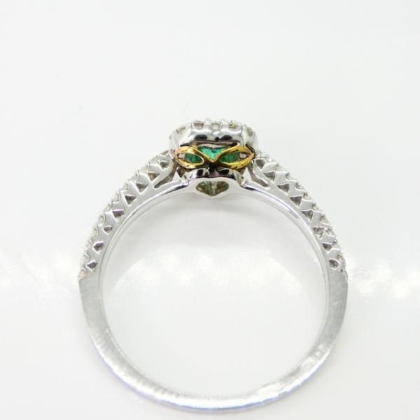 ハートシェイプエメラルド ダイヤモンドリング EM 0.32ct D 0.28 ハートシェイプエメラルド ダイヤモンドリング EM 0.32ct D 0.28