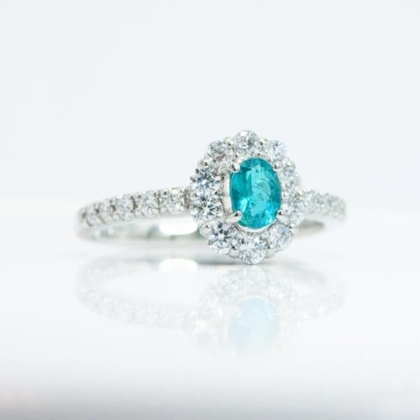 ブラジル産パライバトルマリン ダイヤモンドリング PA 0.194ct D