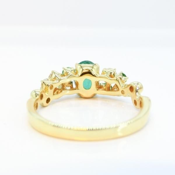 エメラルド ダイヤモンド ツァボライトリング EM 0.72ct D 0.30 エメラルド ダイヤモンド ツァボライトリング EM 0.72ct D 0.30