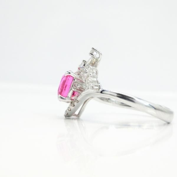 ホットピンクスピネル ダイヤモンドリング SP 1.146ct D 0.30ct