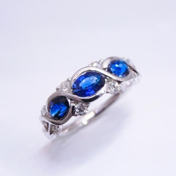 サファイア ダイヤモンド リング S1.34ct D0.3ct - アクセサリー