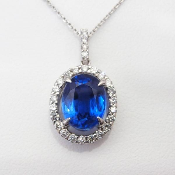 カイヤナイト ダイヤモンドネックレス KN 2.96ct D 0.26ct 45cm Pt900 