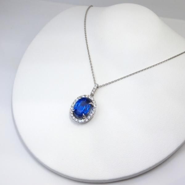 カイヤナイト ダイヤモンドネックレス KN 2.96ct D 0.26ct 45cm カイヤナイト ダイヤモンドネックレス KN 2.96ct D 0.26ct 45cm