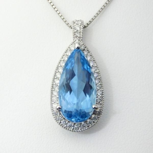 サンタマリアアクアマリン ダイヤモンドネックレス AQ 5.882ct D