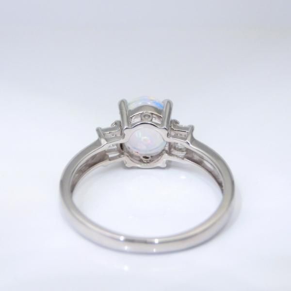 メキシコオパール ダイヤモンドリング OP 1.73ct D 0.25ct Pt900 メキシコオパール ダイヤモンドリング OP 1.73ct D 0.25ct Pt900