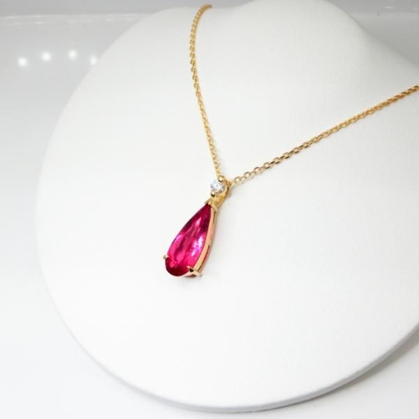 ルベライト ダイヤモンドネックレス RU 1.842ct D 0.10ct 45cm ルベライト ダイヤモンドネックレス RU 1.842ct D 0.10ct 45cm